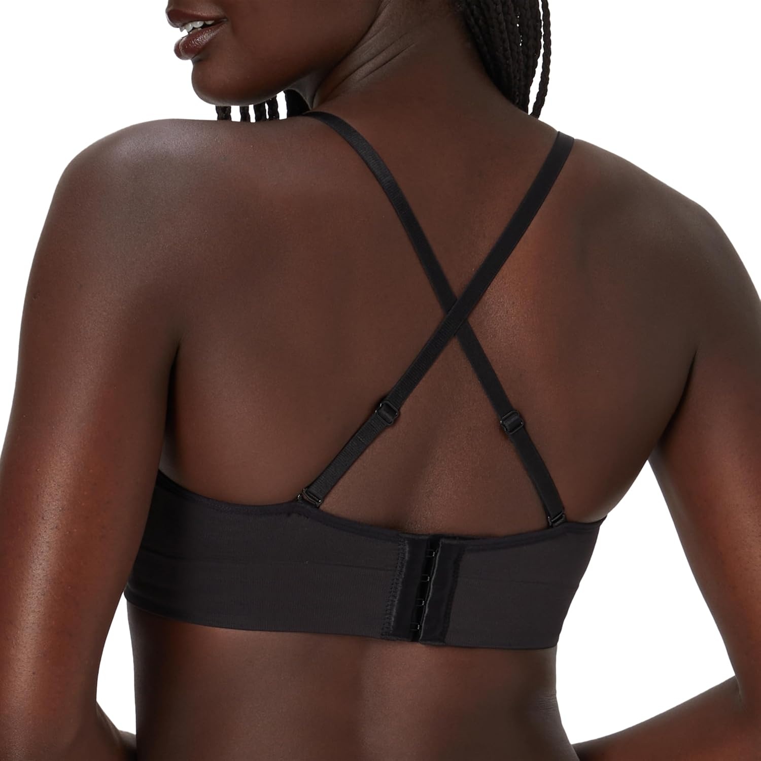image:imageMaidenform Womens M Balconette Bralette Soft Wireless Pullover Bra 8Way Convertible StrapsBlack