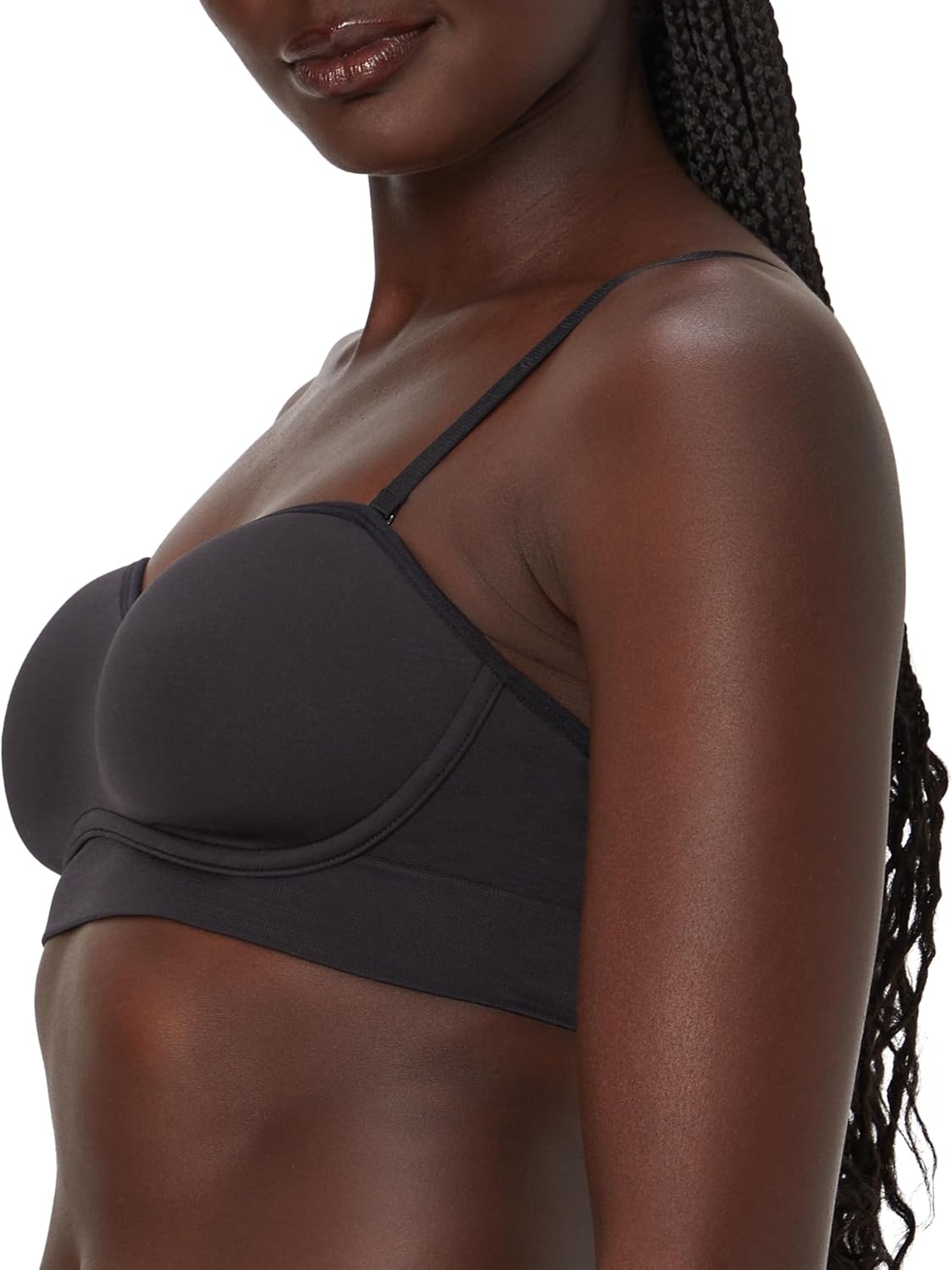 image:imageMaidenform Womens M Balconette Bralette Soft Wireless Pullover Bra 8Way Convertible StrapsBlack