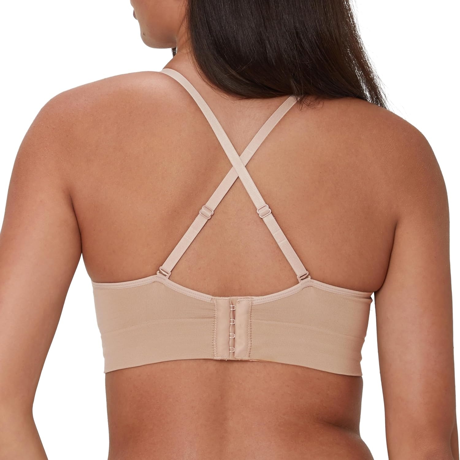 image:imageMaidenform Womens M Balconette Bralette Soft Wireless Pullover Bra 8Way Convertible StrapsEvening Blush