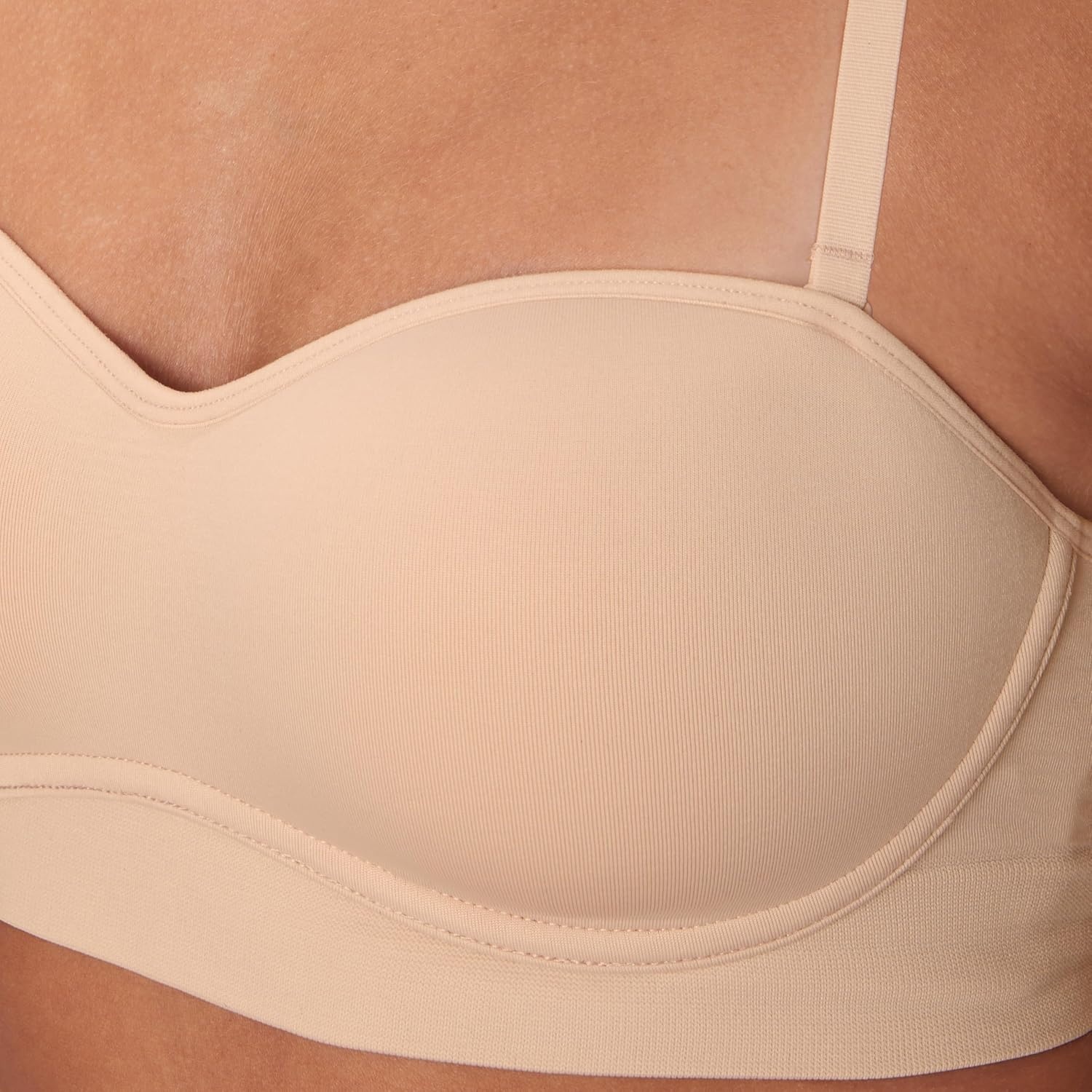 image:imageMaidenform Womens M Balconette Bralette Soft Wireless Pullover Bra 8Way Convertible StrapsSandshell