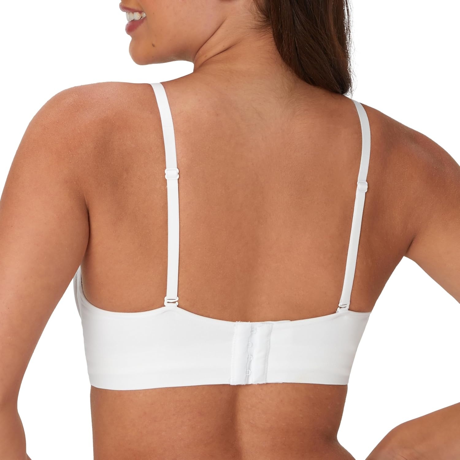 image:imageMaidenform Womens M Balconette Bralette Soft Wireless Pullover Bra 8Way Convertible StrapsWhite