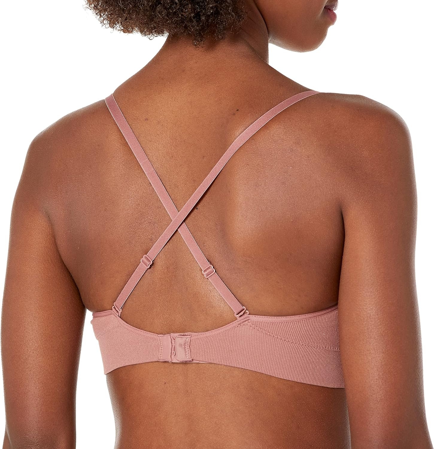 image:imageMaidenform Womens M Rib Seamless Bralette Soft Wireless Pullover Bra Convertible StrapsEnchantment Pink