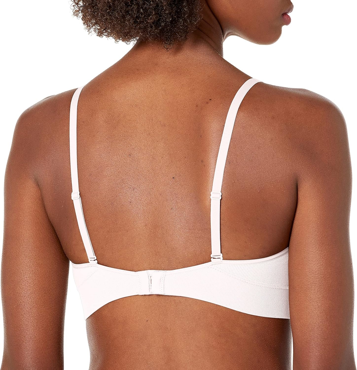 image:imageMaidenform Womens M Rib Seamless Bralette Soft Wireless Pullover Bra Convertible StrapsWhite