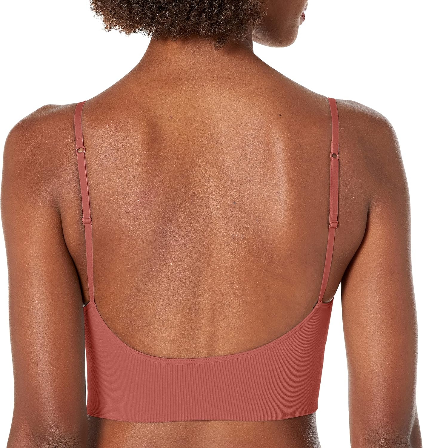 image:imageMaidenform Womens M Rib Seamless Brami Pullover Wireless VNeck Cami Bra Removable CupsEnchantment Pink