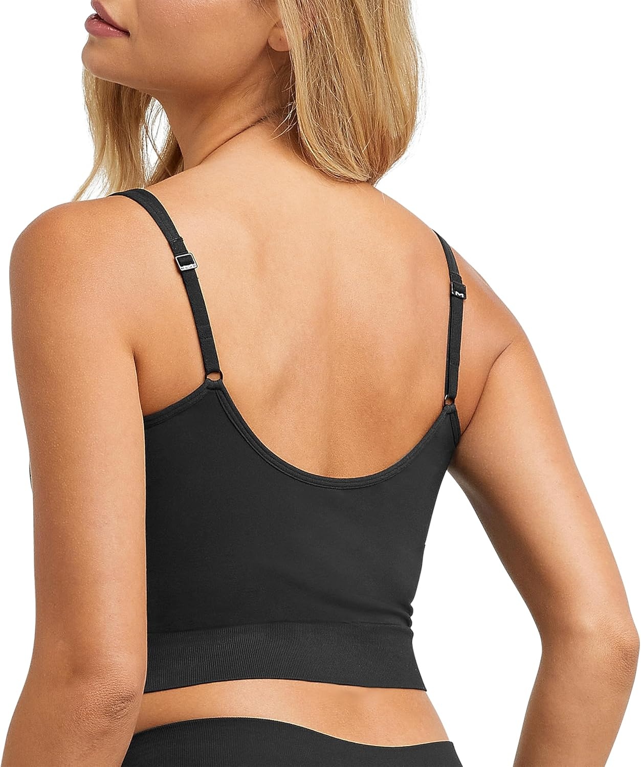 image:imageMaidenform Womens M Smoothing Seamless Cropped CamiBlack