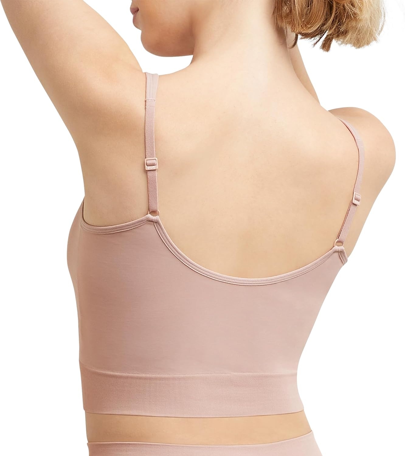 image:imageMaidenform Womens M Smoothing Seamless Cropped CamiEvening Blush