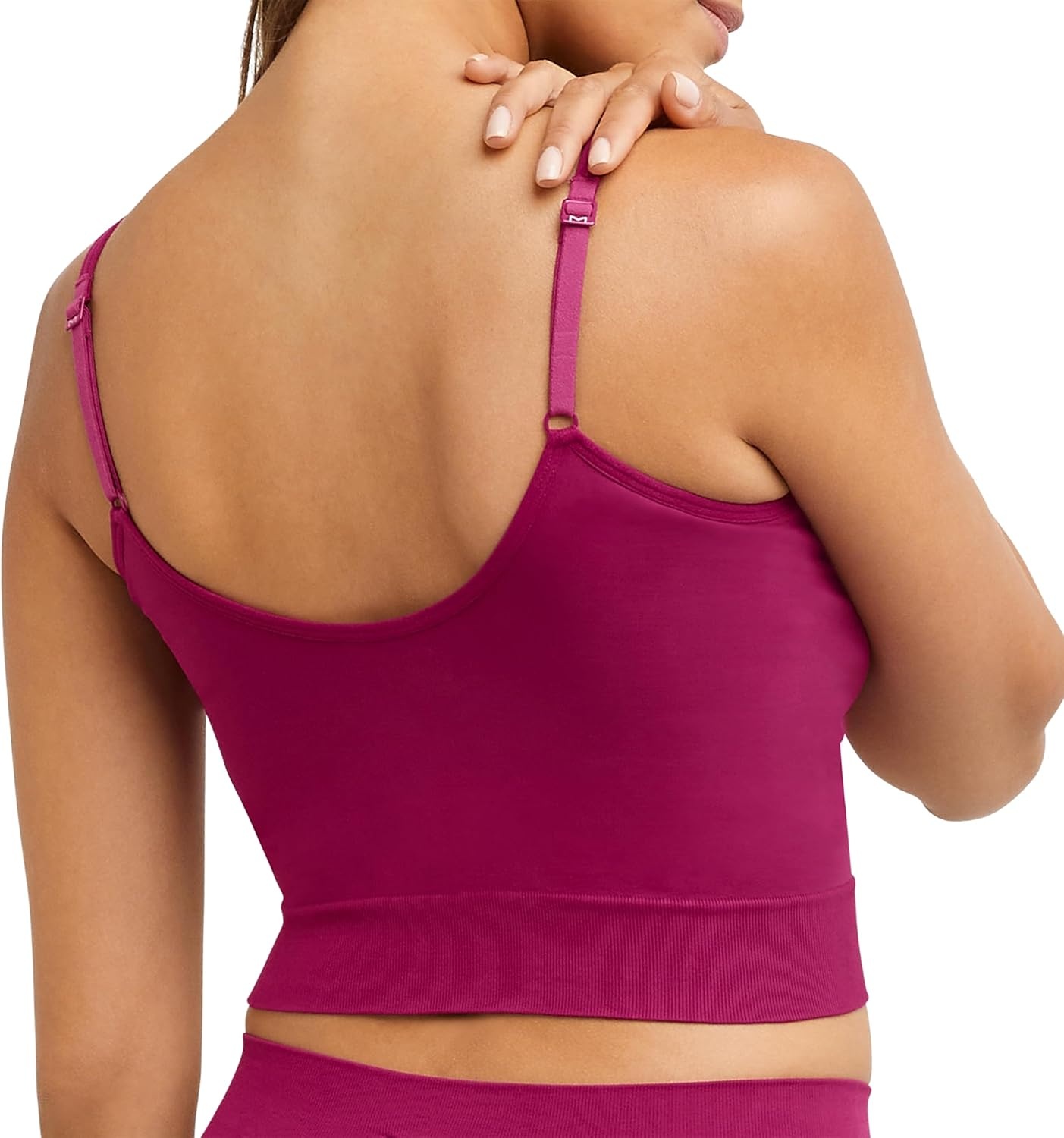 image:imageMaidenform Womens M Smoothing Seamless Cropped CamiVenture Pink