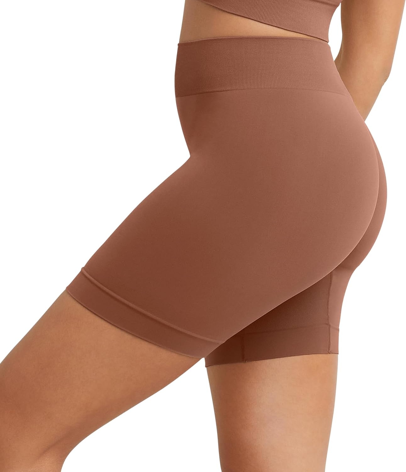 image:imageMaidenform Womens M Smoothing Seamless Shorty Shapewear Booty Lift Shorty Lightweight SmoothingBronzed Chestnut