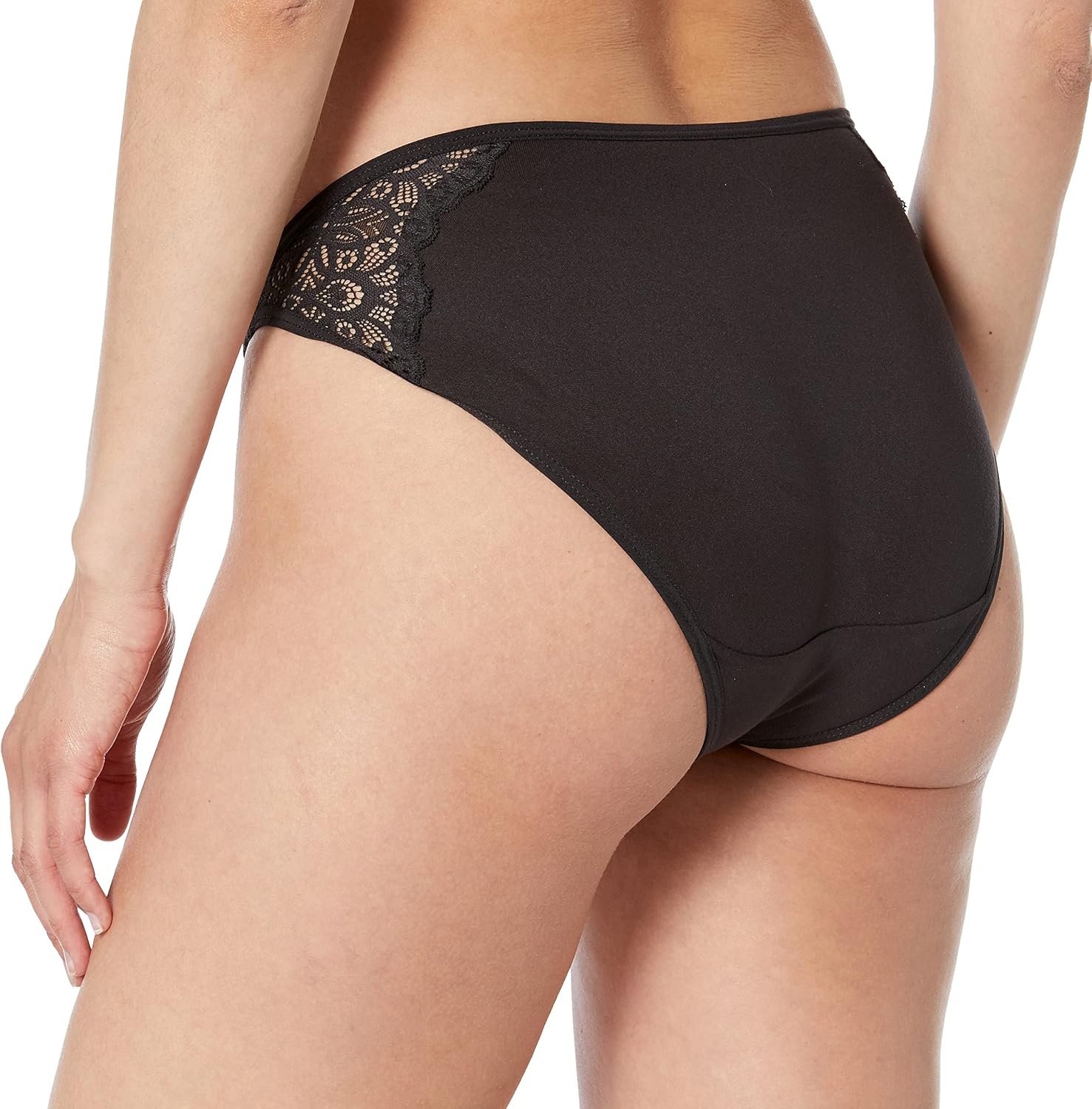 image:imageMaidenform Womens M String Bikini Panties with Lace Accents Bikini Underwear for Women 3PackBlackBlackBlack