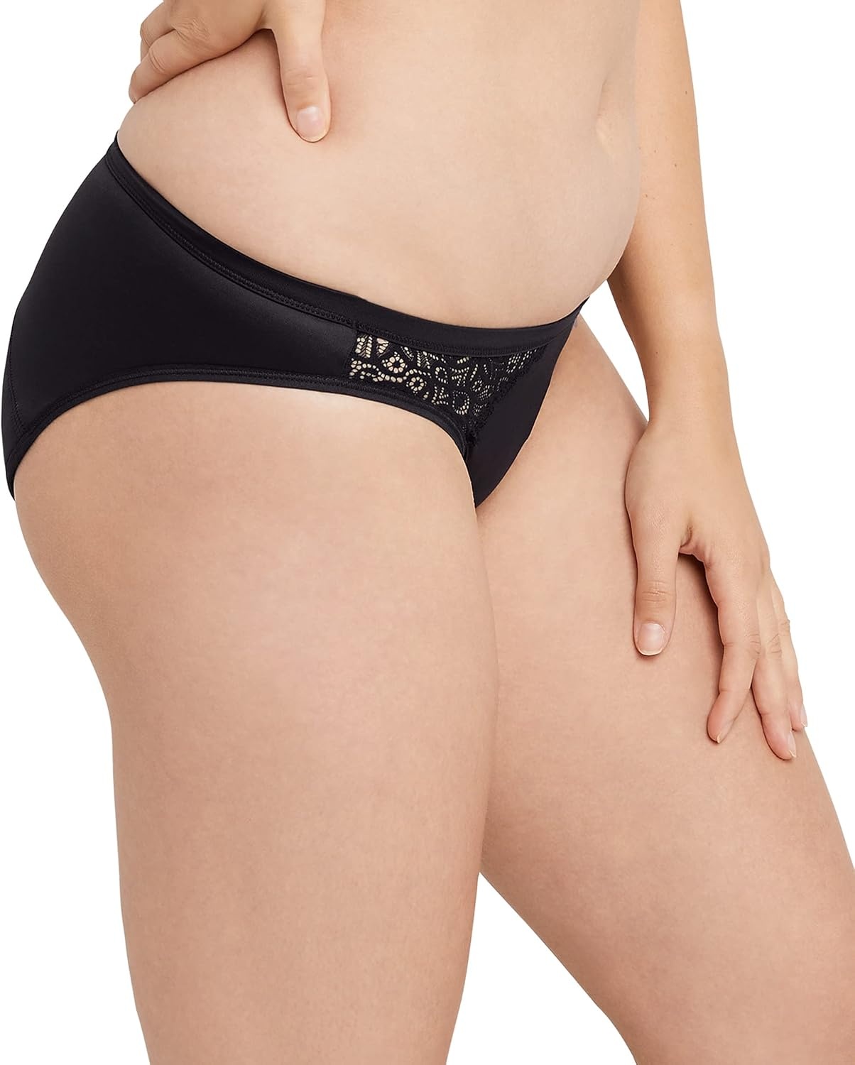 image:imageMaidenform Womens Moderate Absorbency Period Bikini Panties Builtin Liner Odor Guard 3PackBlack Black Black