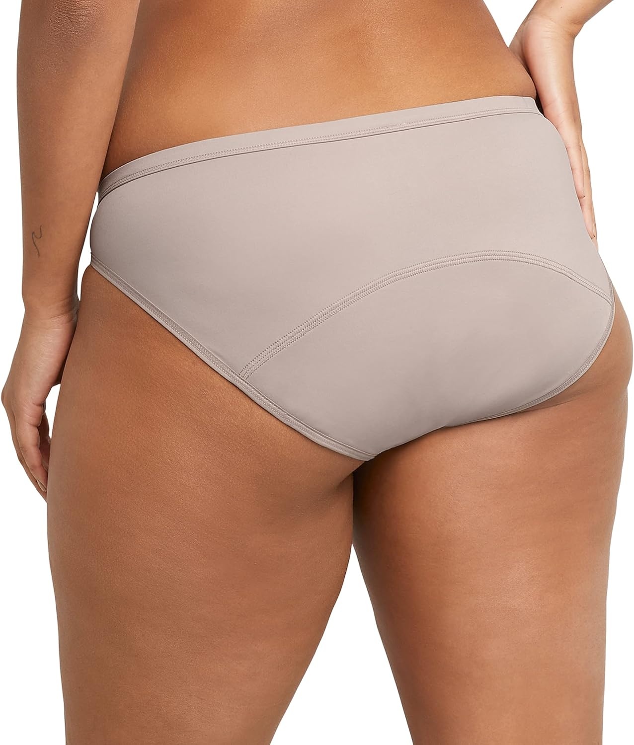 image:imageMaidenform Womens Moderate Absorbency Period Bikini Panties Builtin Liner Odor Guard 3PackBlackSparrow Brown LeopardEvening Blush