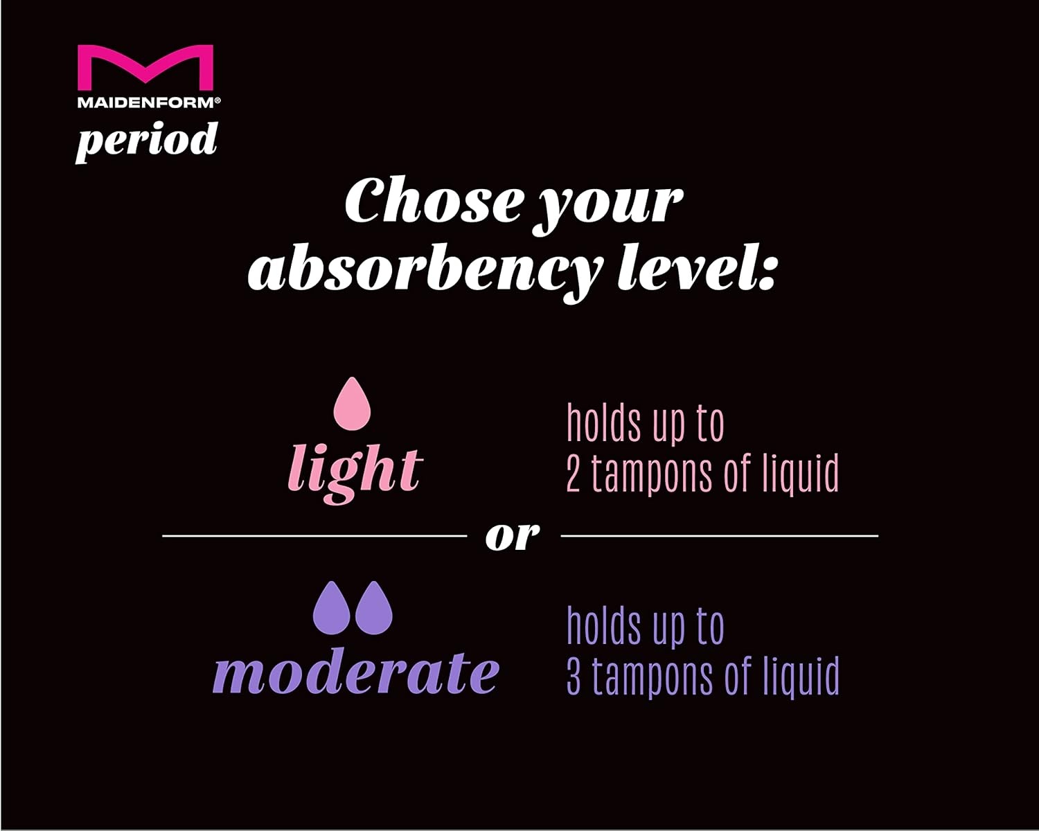 image:imageMaidenform Womens Moderate Absorbency Period Bikini Panties Builtin Liner Odor Guard 3PackBlackSparrow Brown LeopardEvening Blush