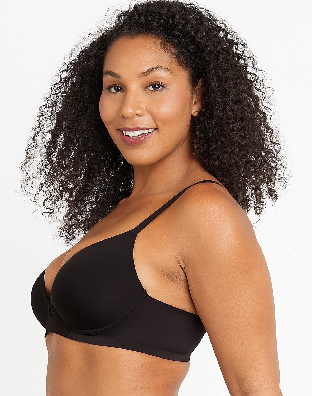 image:imageMaidenform Womens One Fab Fit Wireless Demi Bra with Convertible Straps and Lightly Lined CupsCola Red
