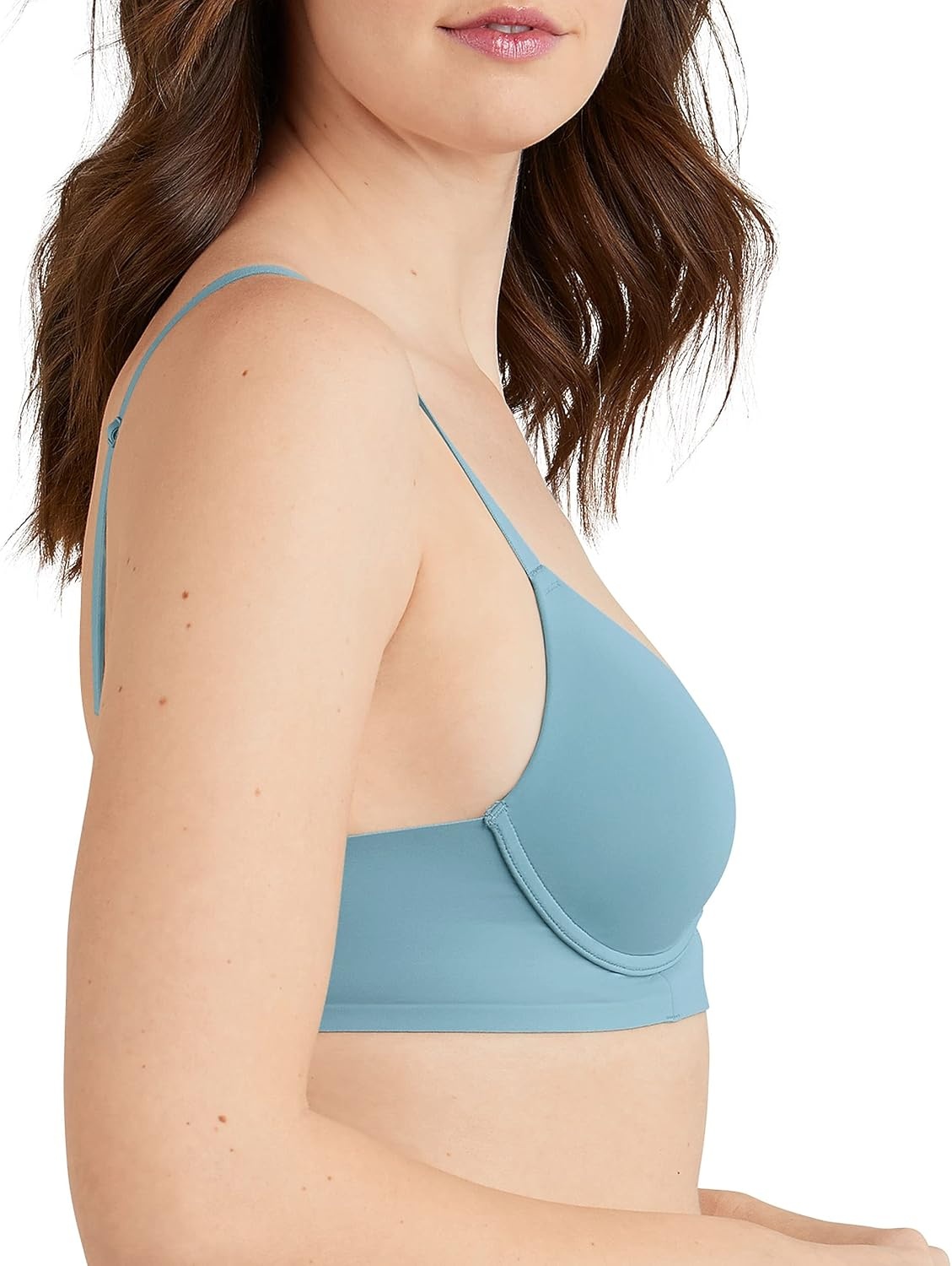 image:imageMaidenform Womens One Fab Fit Wireless Demi Bra with Convertible Straps and Lightly Lined CupsSunday Morning Blue