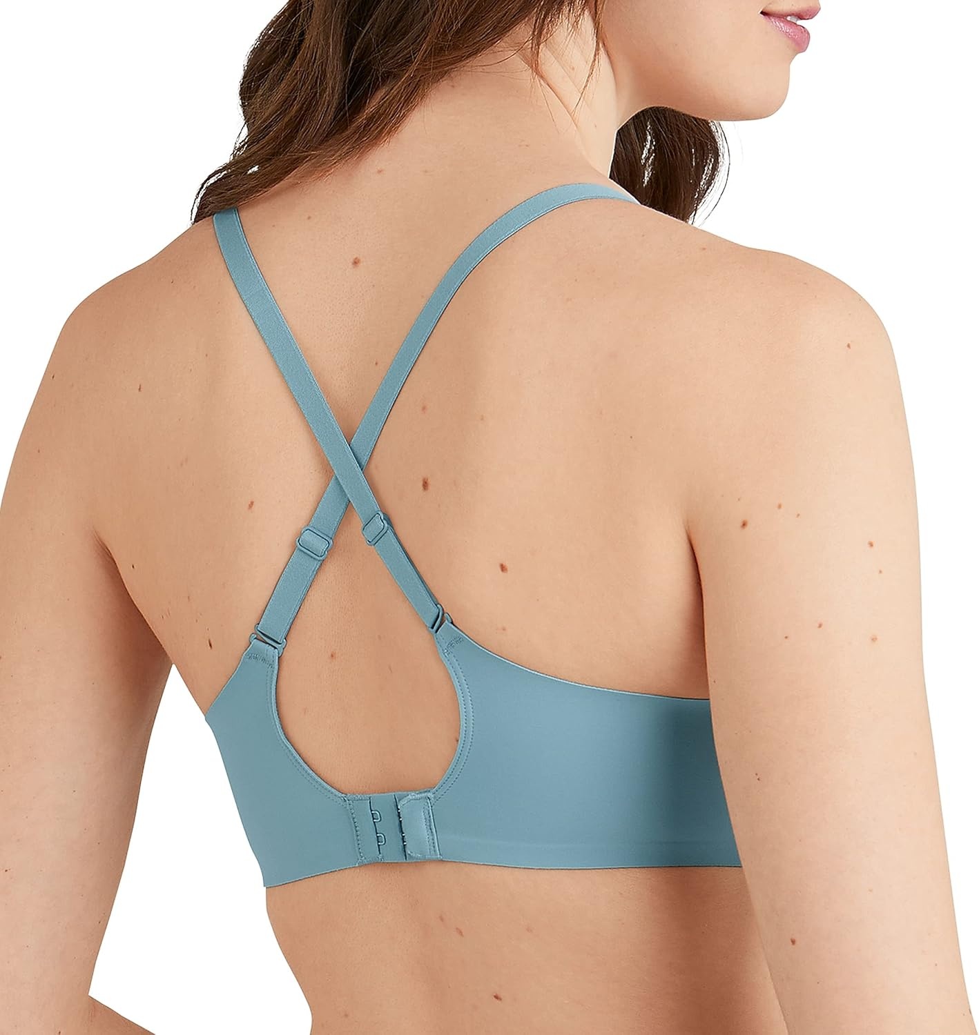 image:imageMaidenform Womens One Fab Fit Wireless Demi Bra with Convertible Straps and Lightly Lined CupsSunday Morning Blue