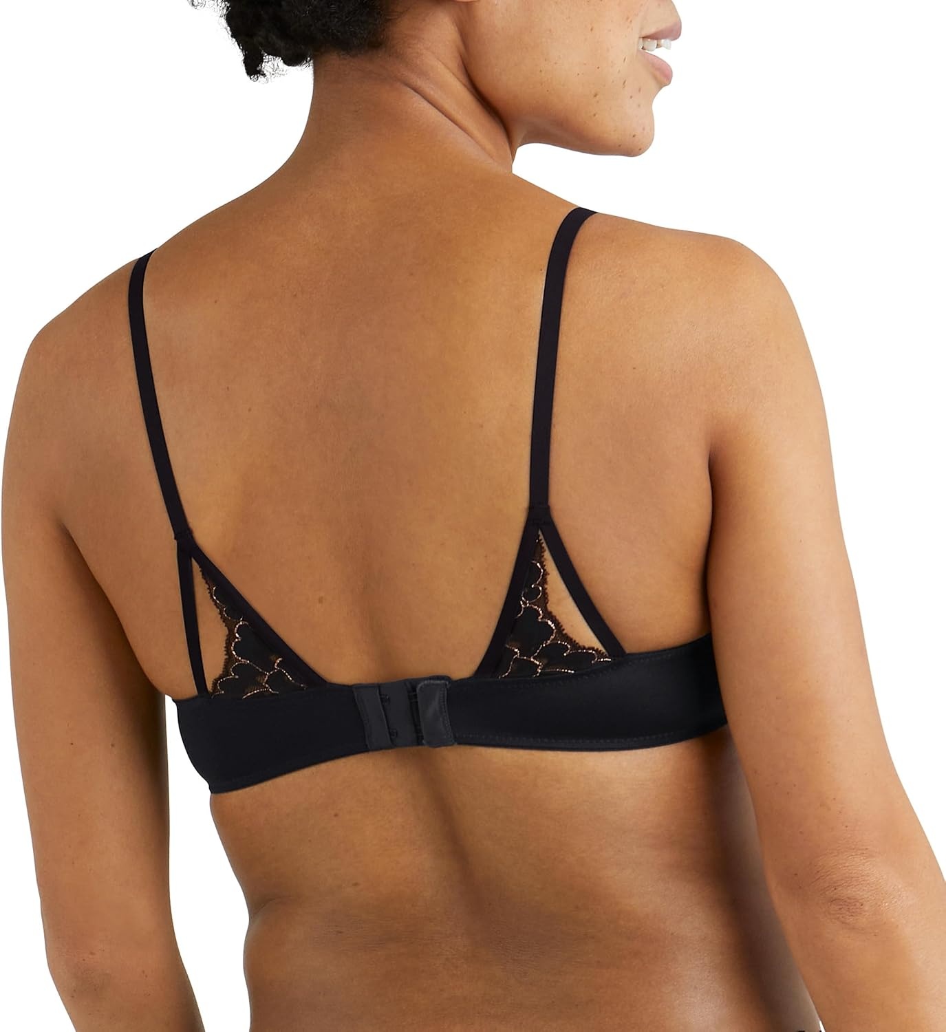 image:imageMaidenform Womens PushUp Bra Love The Lift Lace Demi PushUp Bras for Women Smoothing Underwire Convertible StrapsBlackRose Gold