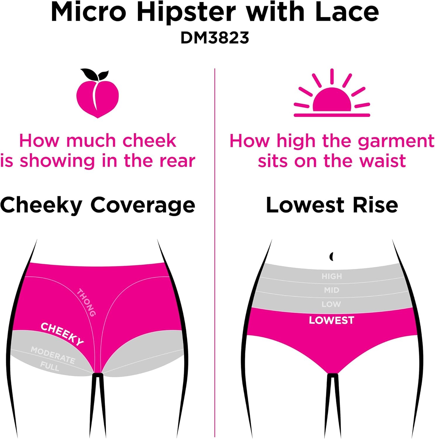 image:imageMaidenform Womens Underwear Hipster Pack 3Pack LowRise Cheeky Underwear Women Pack Lace Hipster Panties for WomenAlmondBlackAlmond Allure Print