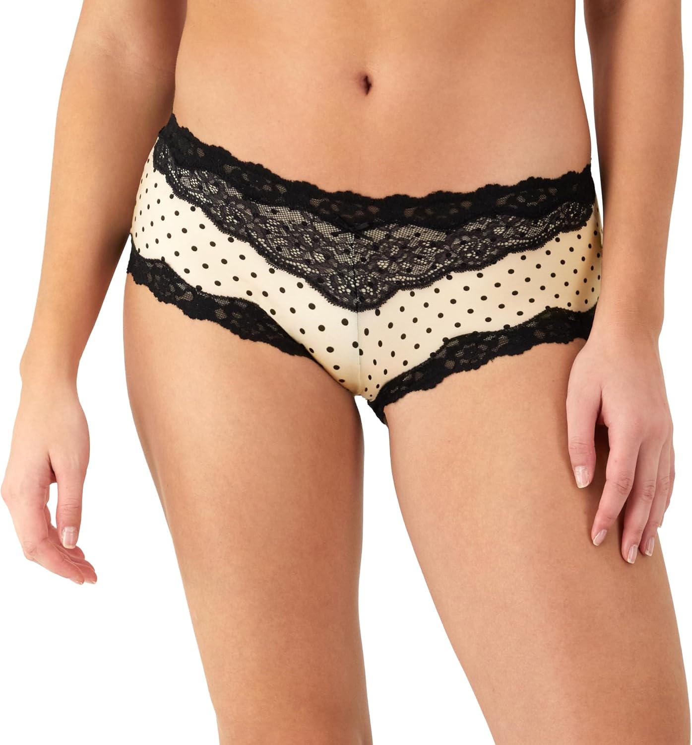 image:imageMaidenform Womens Underwear Hipster Pack 3Pack LowRise Cheeky Underwear Women Pack Lace Hipster Panties for WomenBlackSandshell Dot PrintSandshell