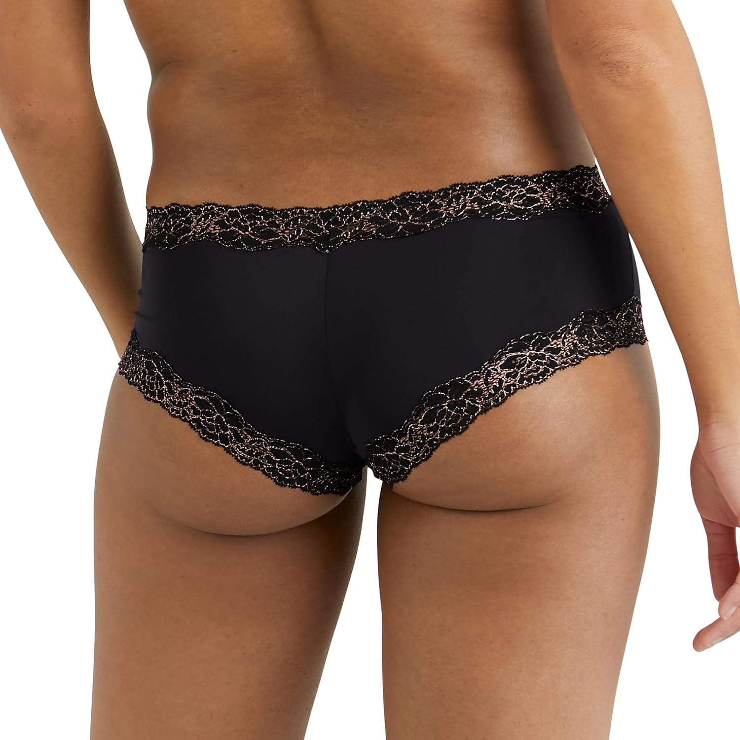 image:imageMaidenform Womens Underwear Hipster Pack 3Pack LowRise Cheeky Underwear Women Pack Lace Hipster Panties for WomenWhite Rose GoldPale Pink RgBlack Rg