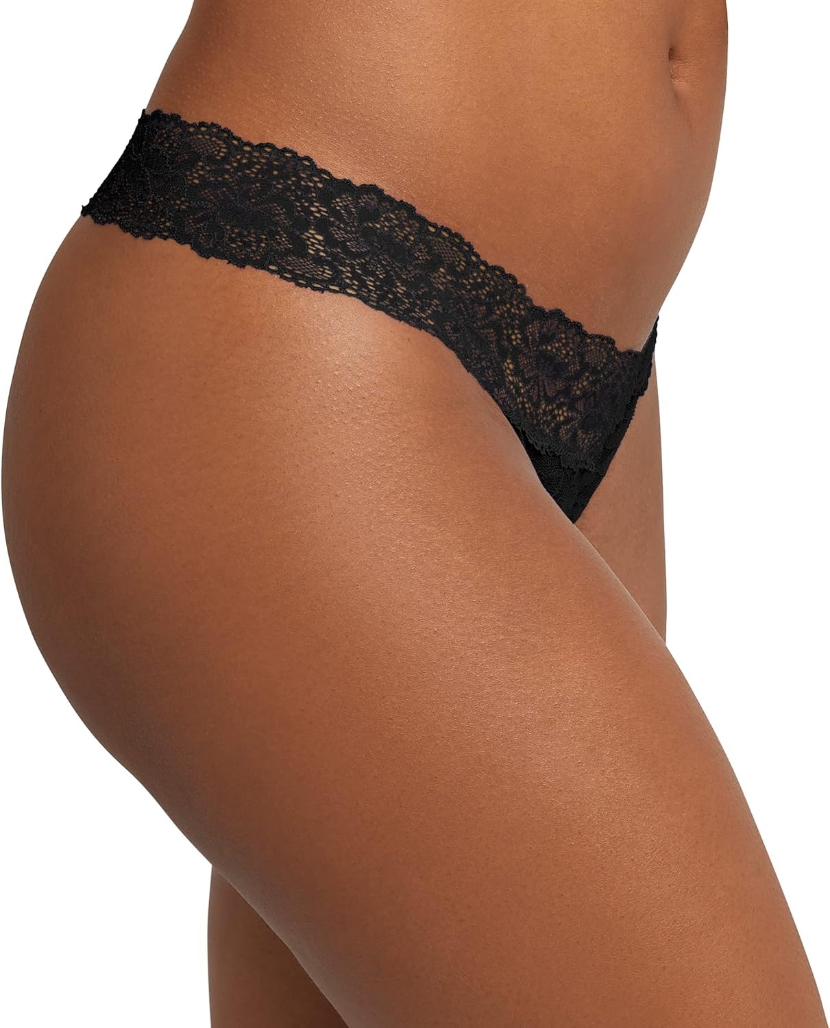 image:imageMaidenform Womens Underwear Thongs Pack 3Pack Thong Lace Underwear Women Pack Sexy Wedding Lace Panties for WomenBlackEvening BlushCamera Redy