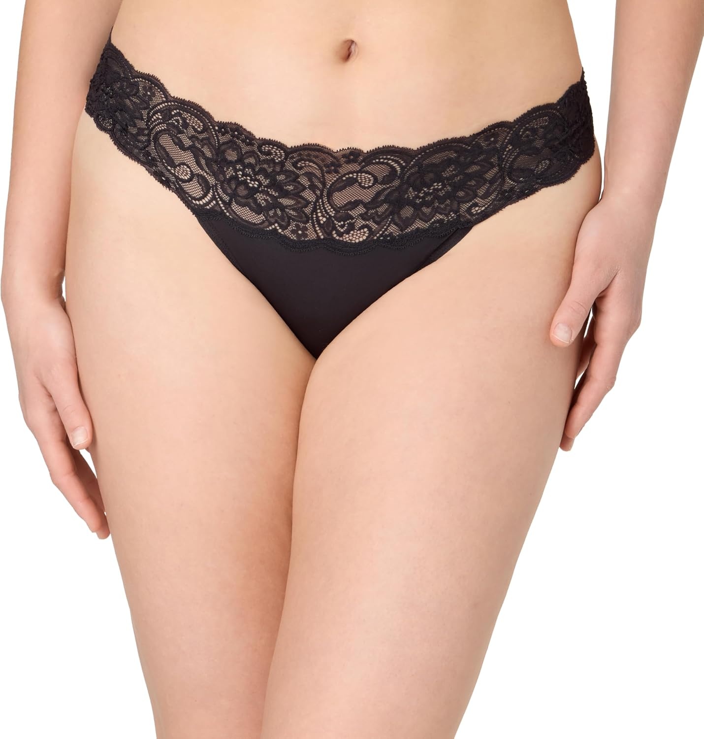 image:imageMaidenform Womens Underwear Thongs Pack 3Pack Thong Lace Underwear Women Pack Sexy Wedding Lace Panties for WomenNavyEvening BlushBlack