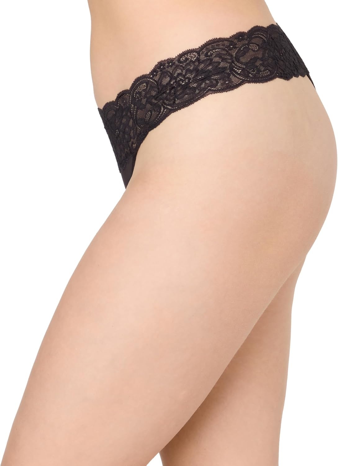 image:imageMaidenform Womens Underwear Thongs Pack 3Pack Thong Lace Underwear Women Pack Sexy Wedding Lace Panties for WomenNavyEvening BlushBlack
