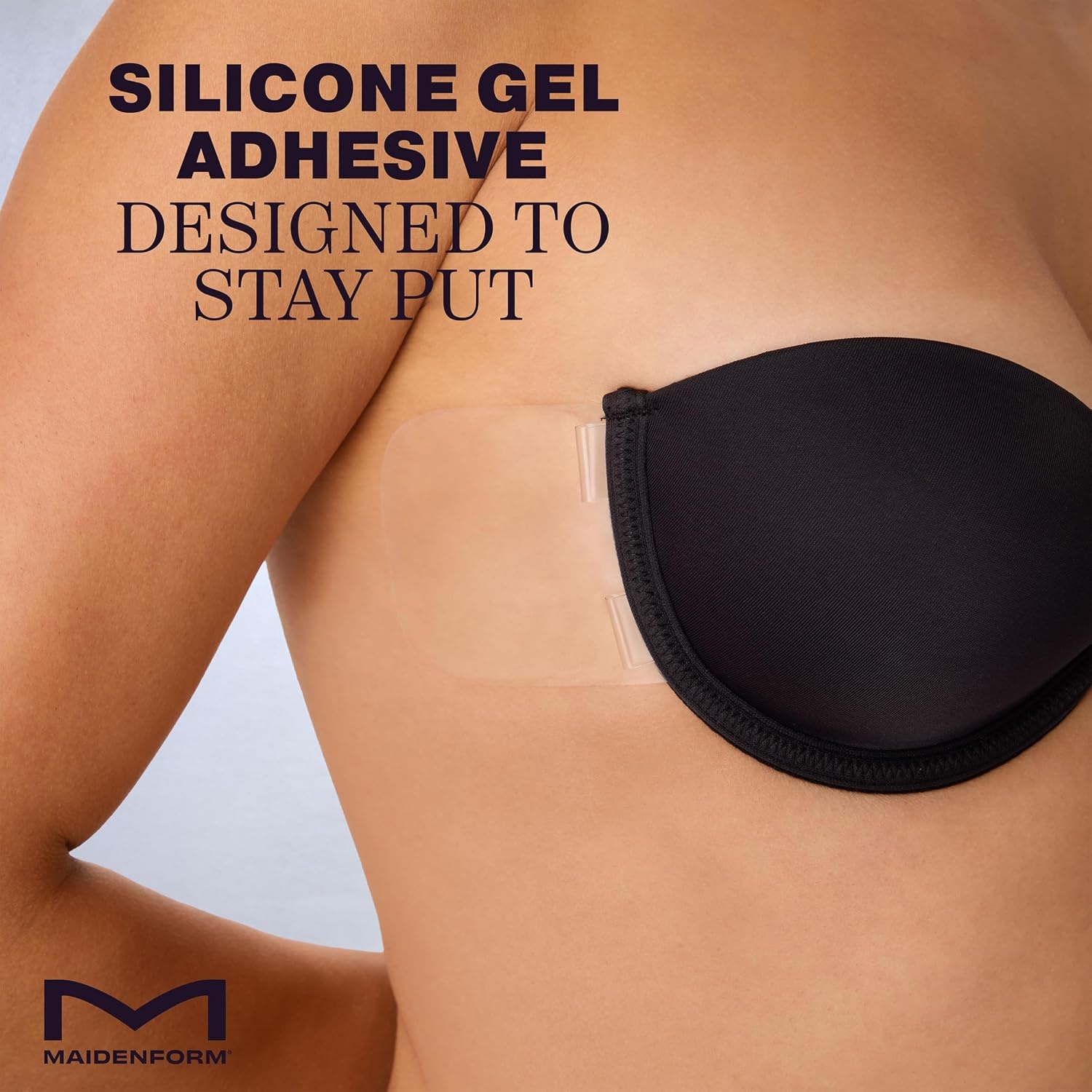 image:imageMaidenform Womens Wireless Bra with Wings Reusable Sticky Bras for Women Sweat amp Water Resistant StraplessBlack