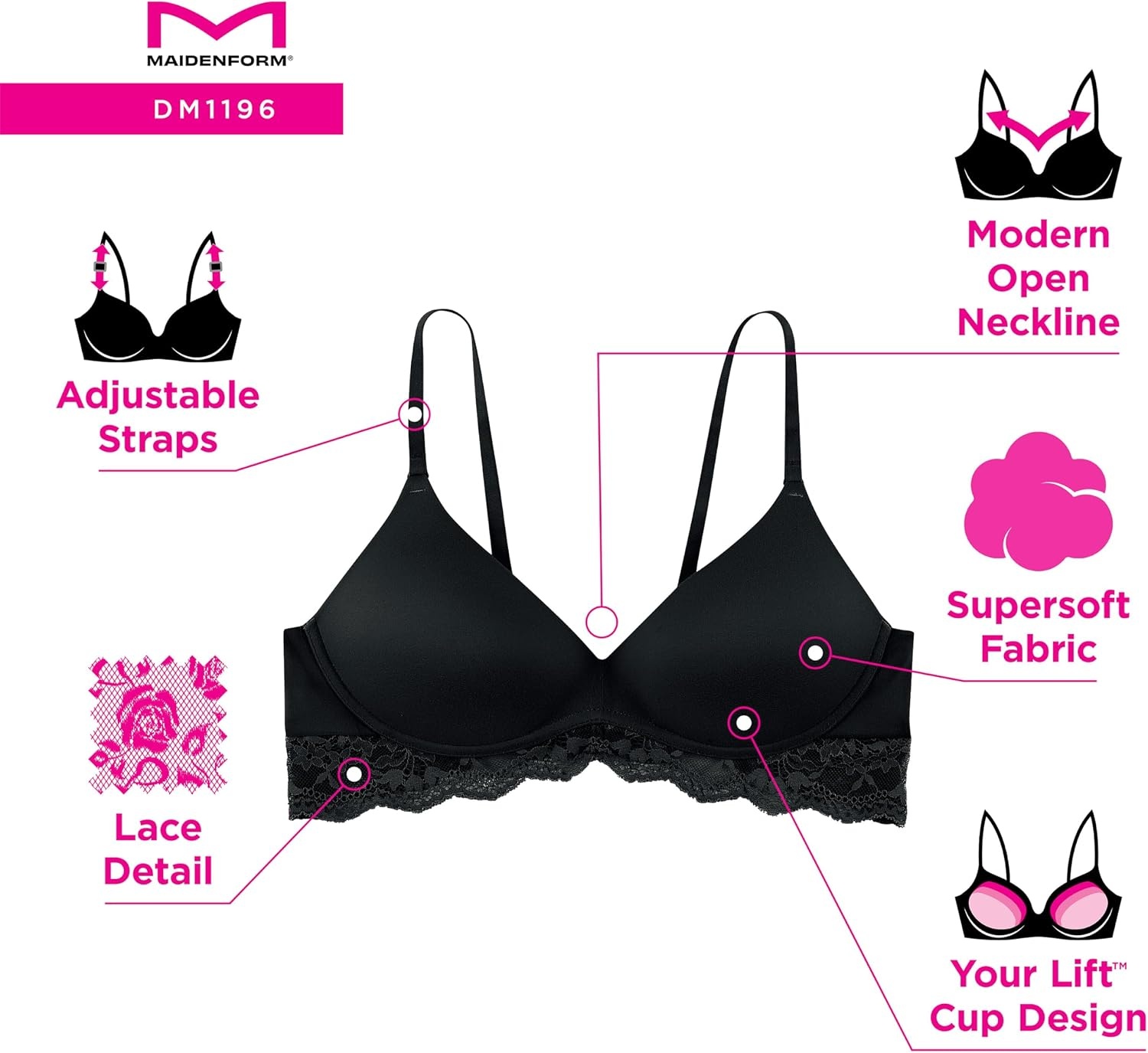 image:imageMaidenform Womens Your Lift Wireless BraSandshell