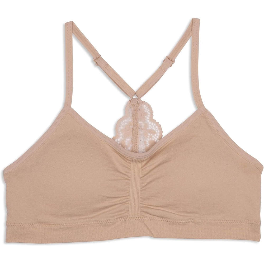 image:imageMaidenform Girl Girls Seamless Ruched Crop WLace BackBeige