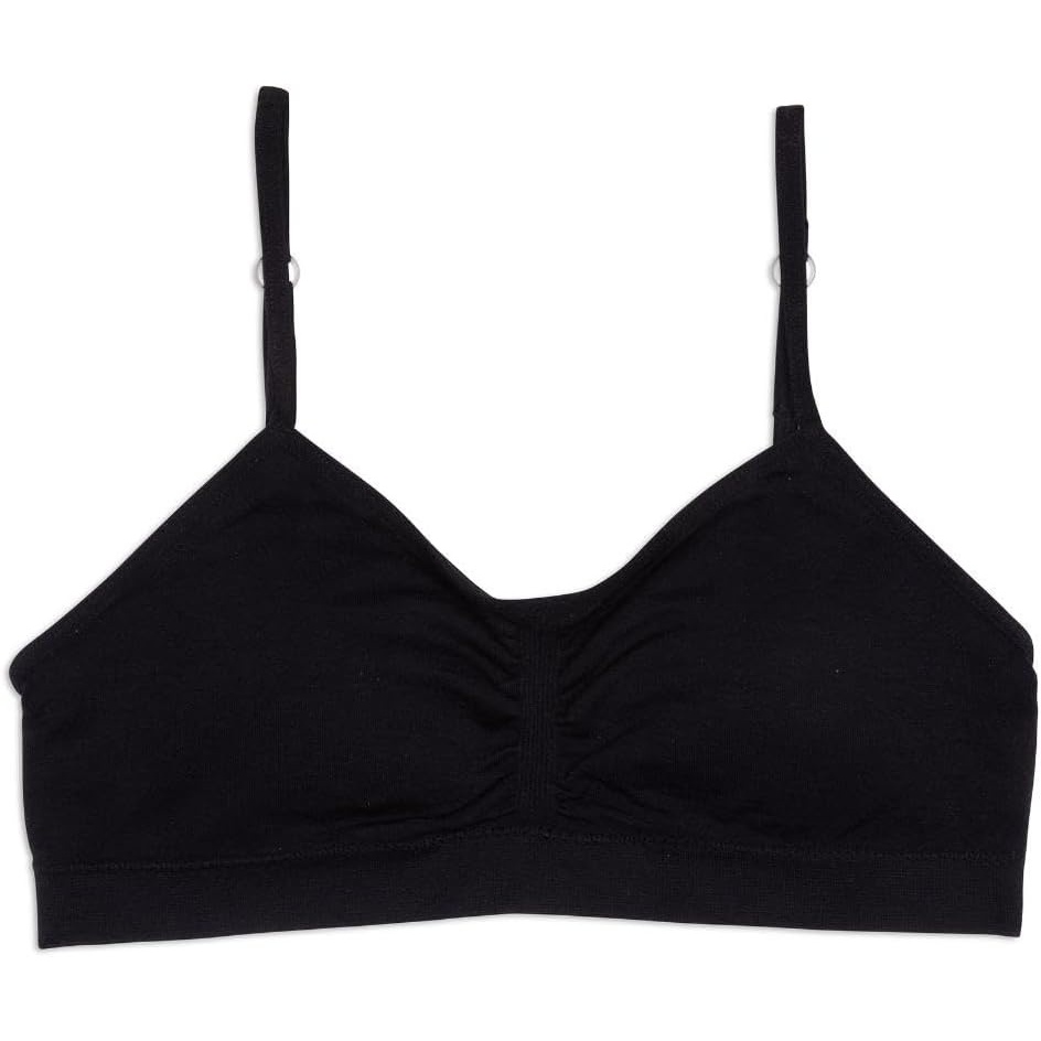 image:imageMaidenform Girls Seamless Ruched Crop BraBlack 1