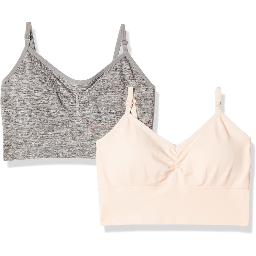 image:imageMaidenform Girls Seamless Ruched Crop BraPearlHeather Gray