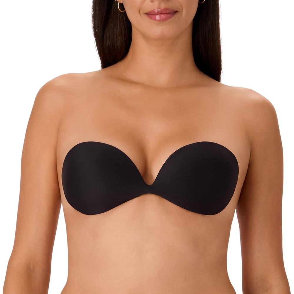 image:imageMaidenform Womens Adhesive Bra Invisible Reusable Sticky Bras for Women Strapless Sweat amp Water ResistantBlack