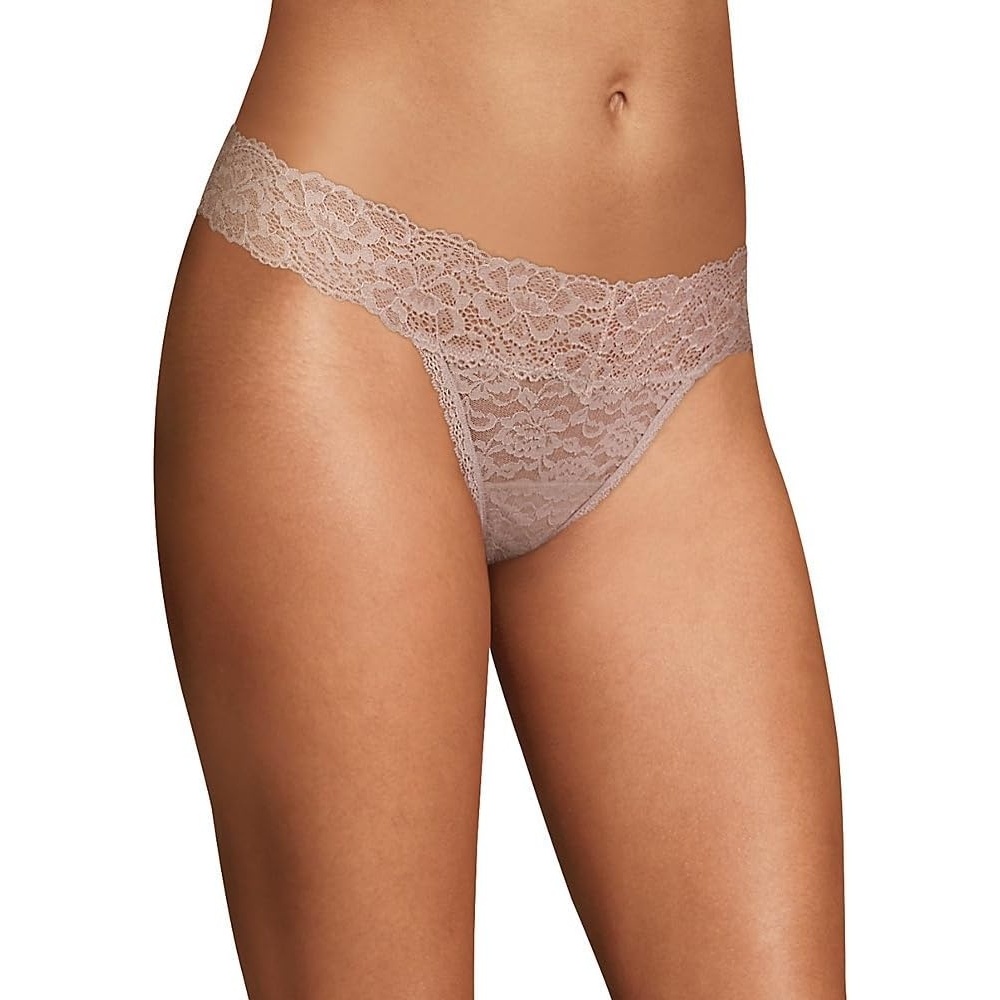 image:imageMaidenform Womens Dream with Lace Thong PantyEvening Blush