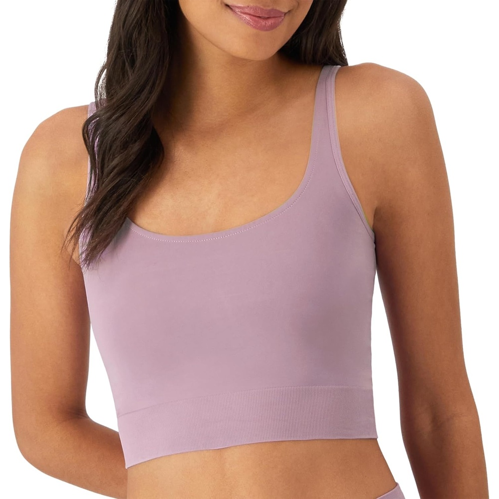 image:imageMaidenform Womens M Smoothing Seamless Cropped CamiSojourn Lilac