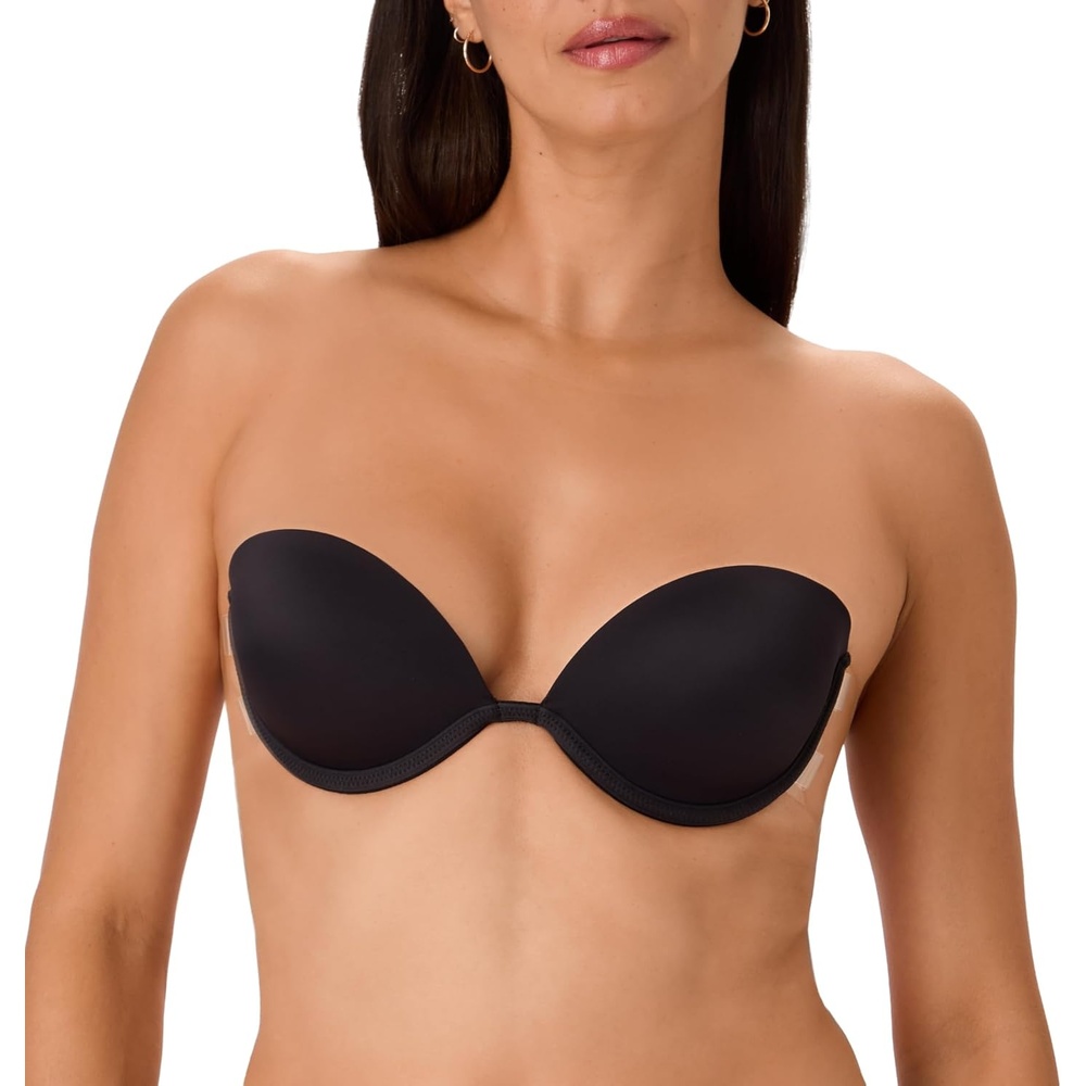 image:imageMaidenform Womens Pushup Bra with Wings Wireless Sticky Bras for Women Reusable Sweat amp Water ResistantBlack