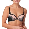 Black/Gentle Peach Strappy Lace