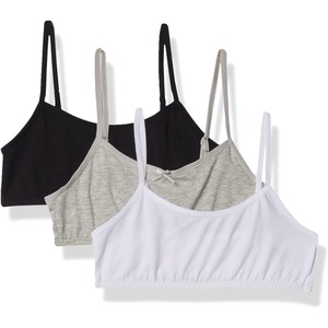 image:imageMaidenform Girl Big Girls Crop Bra Pack of 33 Pack  Grey  Black  White