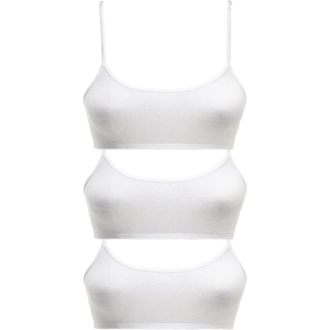 image:imageMaidenform Girl Big Girls Crop Bra Pack of 3White