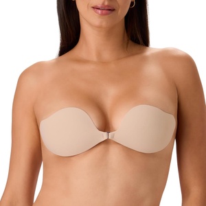 image:imageMaidenform Womens Adhesive Bra with Front Clip Reusable Sticky Bras for Women with Front Clip Strapless Water ResistantAlmond