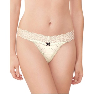 image:imageMaidenform Womens Dream with Lace Thong PantyPearl Black Pin DotPearl