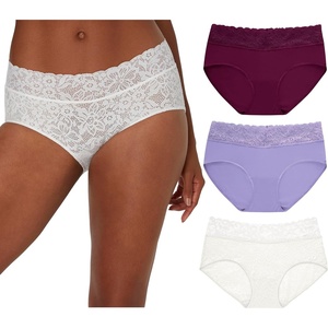 image:imageMaidenform Womens Hipster Underwear Stretch Lace Panties for Women 3packAutumn OrchidSalty PurpleWhite Lace