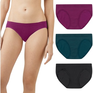 image:imageMaidenform Womens M Bikini Panty Pack Seamless Rib Bikini Underwear for Women 3PackVenture PinkTealBlack