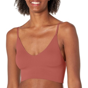 image:imageMaidenform Womens M Rib Seamless Brami Pullover Wireless VNeck Cami Bra Removable CupsEnchantment Pink
