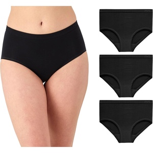 image:imageMaidenform Womens M Seamless Bikini Midrise Hipster Panty Seamless Underwear for Women 3packBlackBlackBlack