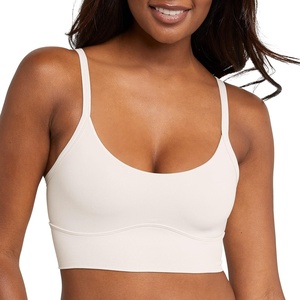 image:imageMaidenform Womens M Seamless Crop Tank Wireless Bralette LongLine Cropped Pullover BraSandshell