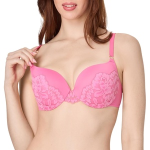 image:imageMaidenform Womens PushUp Bra Love The Lift Lace Demi PushUp Bras for Women Smoothing Underwire Convertible StrapsHeirloom Pink W Gold