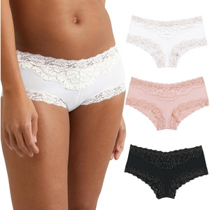 image:imageMaidenform Womens Underwear Hipster Pack 3Pack LowRise Cheeky Underwear Women Pack Lace Hipster Panties for WomenWhite Rose GoldPale Pink RgBlack Rg