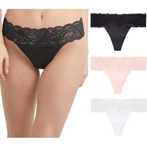 image:imageMaidenform Womens Underwear Thongs Pack 3Pack Thong Lace Underwear Women Pack Sexy Wedding Lace Panties for WomenBlack Bloom LaceSandshell LaceWhite Lace